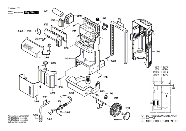 New Genuine Bosch F016102615 Switch