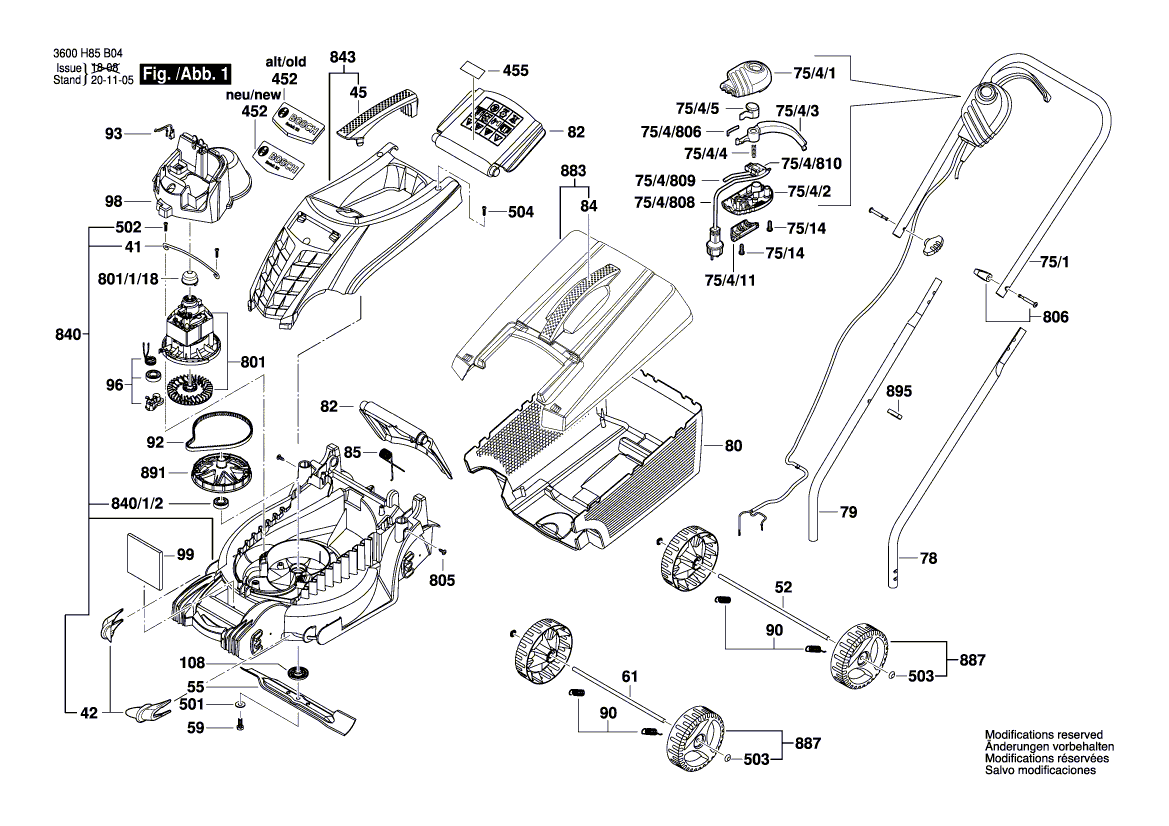 New Genuine Bosch F016104033 Motor Hood