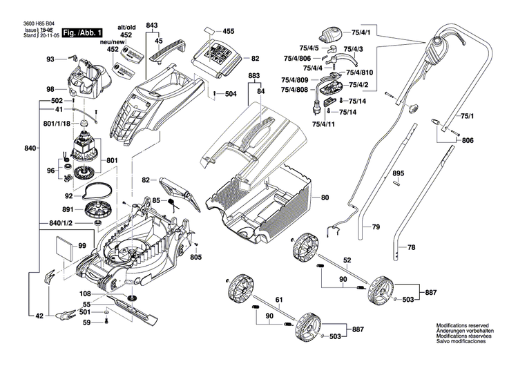 New Genuine Bosch F016104033 Motor Hood