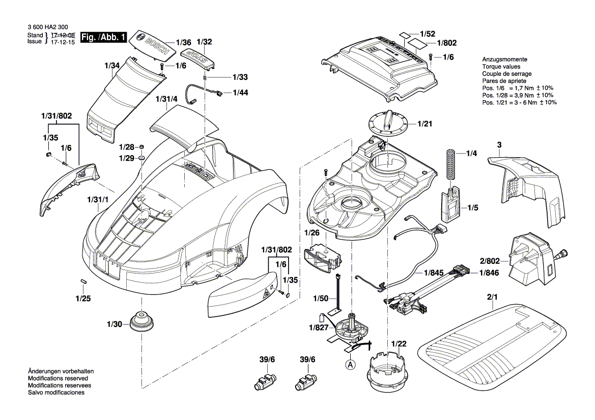 New Genuine Bosch F016104252 Motor Housing
