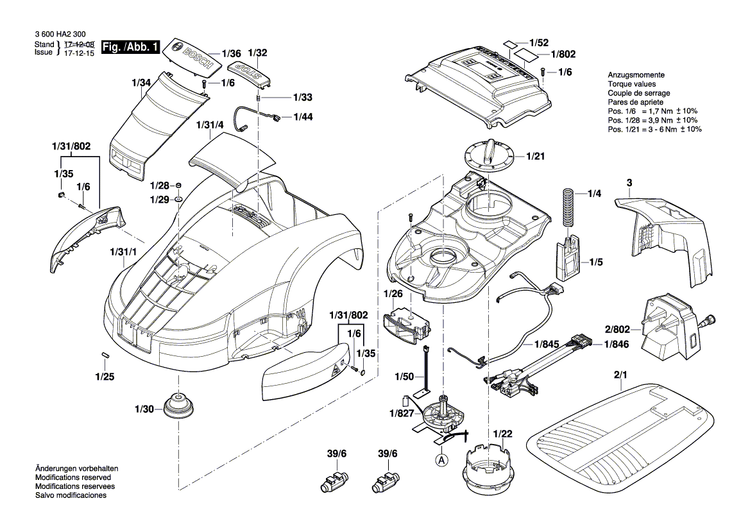 New Genuine Bosch F016104254 Motor Spare Parts Set