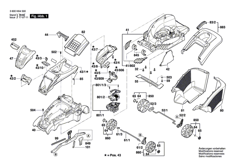 New Genuine Bosch F016104304 Cover Panel