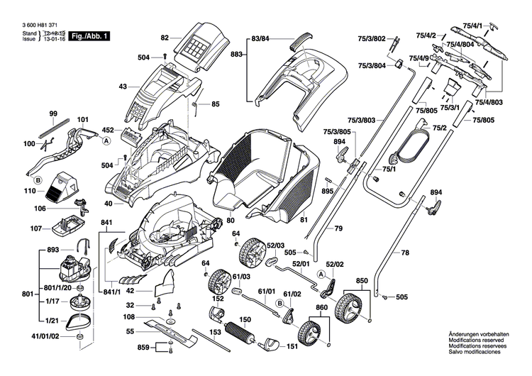 New Genuine Bosch F016104362 Collector Box Top