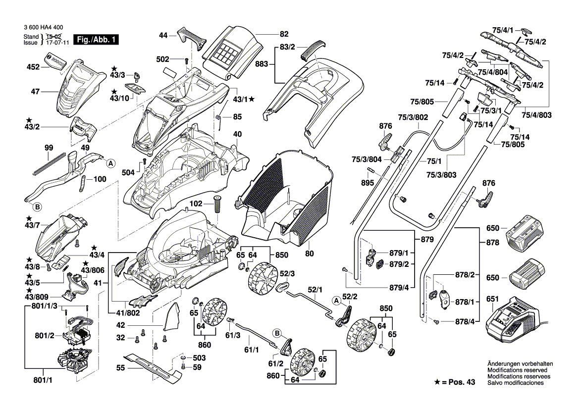 New Genuine Bosch F016104917 bottom handle
