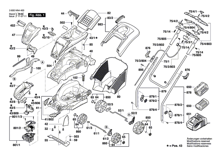 New Genuine Bosch F016104918 bottom handle