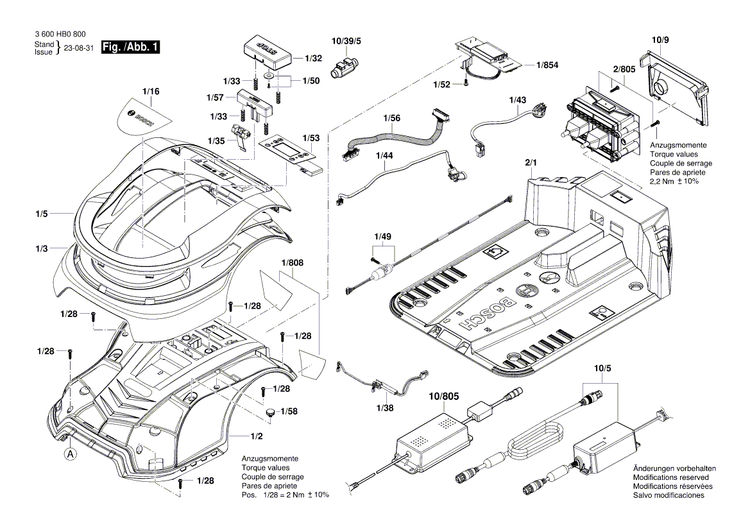 New Genuine Bosch F016105503 Motor cover