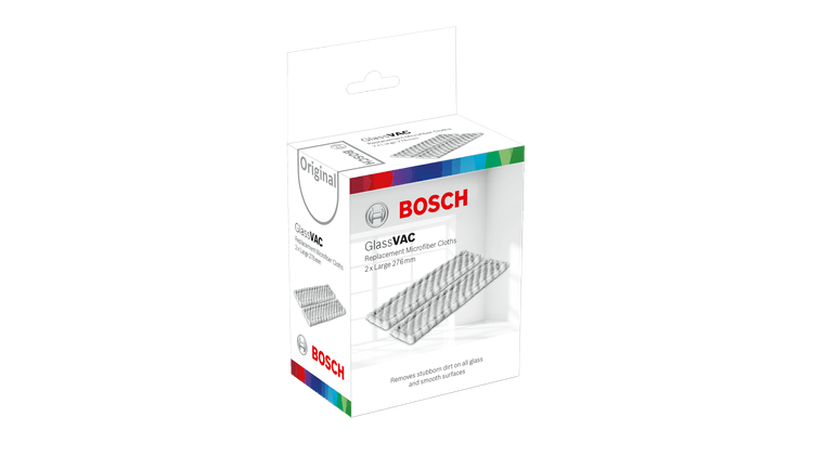 New Genuine Bosch F016800551 GlassVAC - Long replacement microfibre cloths