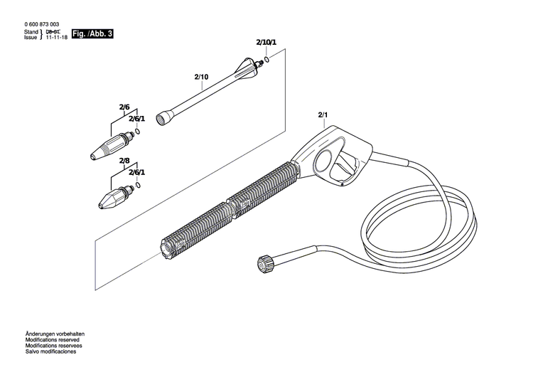 New Genuine Bosch F016F03056 Jet Pipe