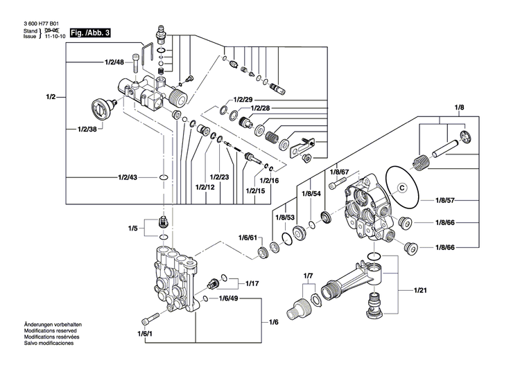 New Genuine Bosch F016F03076 Parts Set