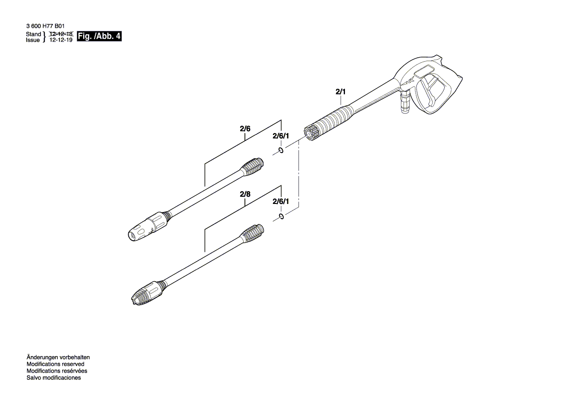 New Genuine Bosch F016F03076 Parts Set