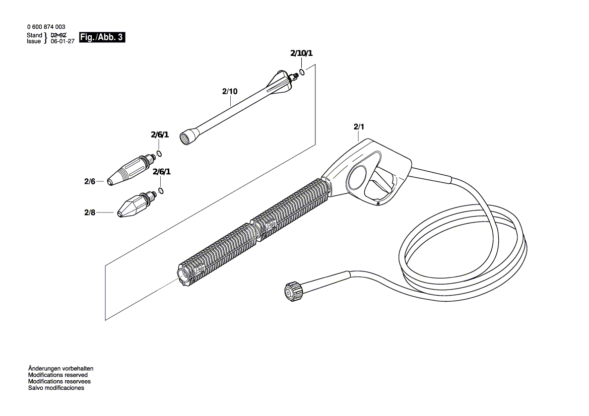 New Genuine Bosch F016F03093 Handle