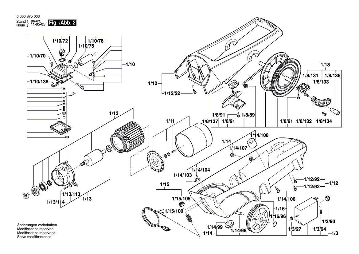 New Genuine Bosch F016F03104 Power supply cord
