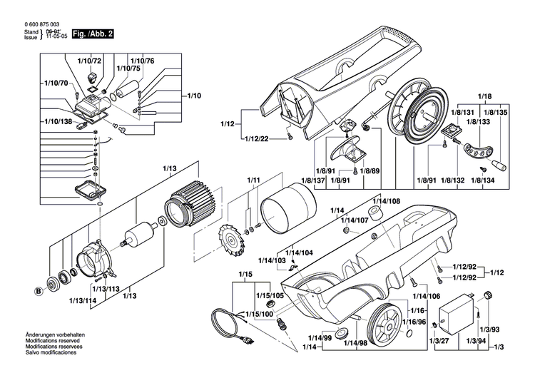 New Genuine Bosch F016F03104 Power supply cord