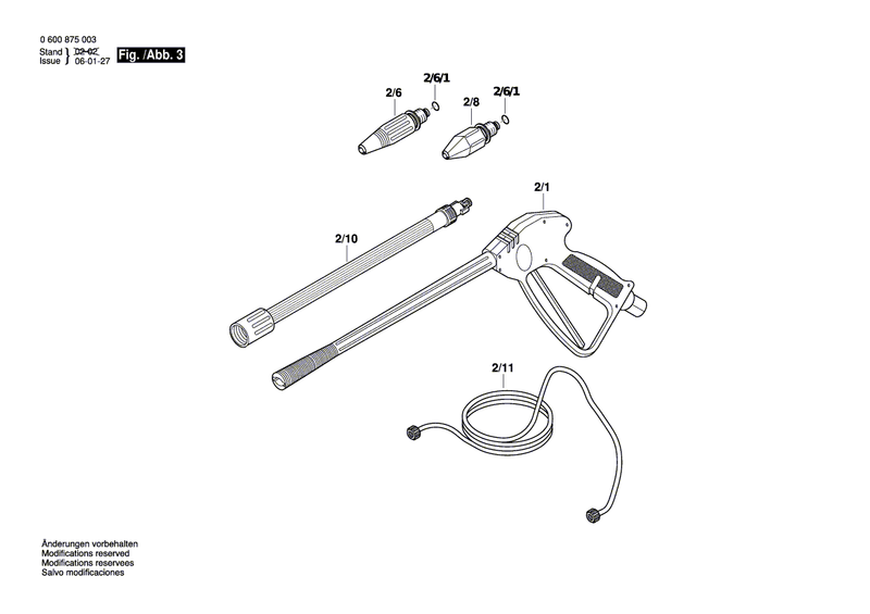 New Genuine Bosch F016F03118 Extension Tube