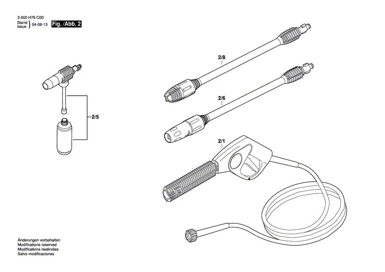 New Genuine Bosch F016F03352 Power supply cord