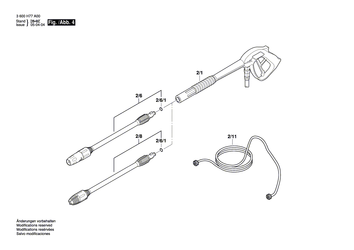 New Genuine Bosch F016F03478 Power supply cord