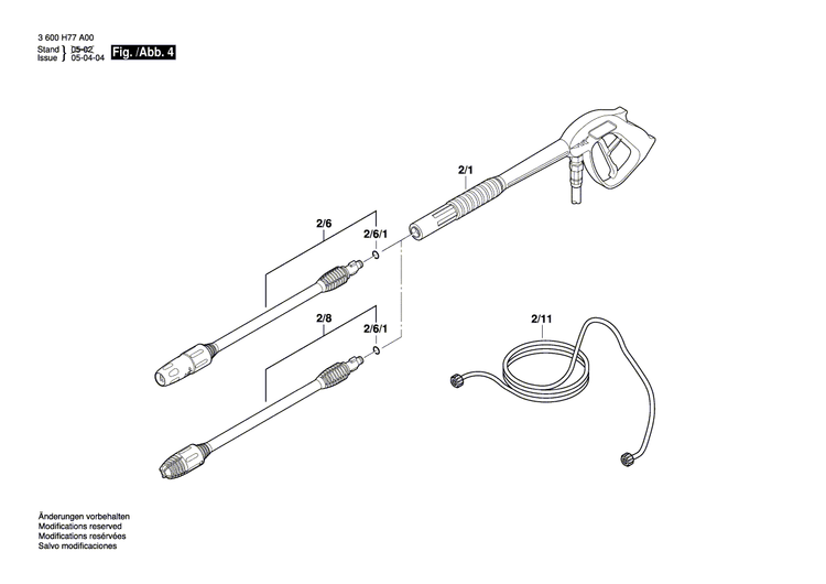 New Genuine Bosch F016F03478 Power supply cord