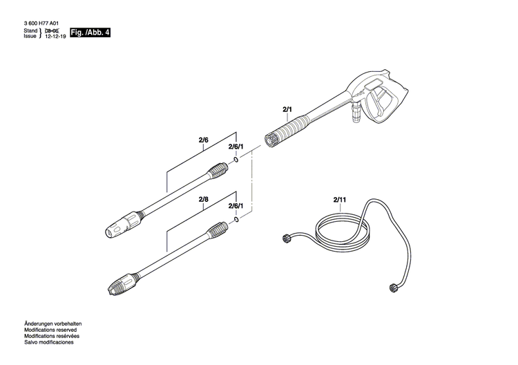 New Genuine Bosch F016F03545 Jet Pipe