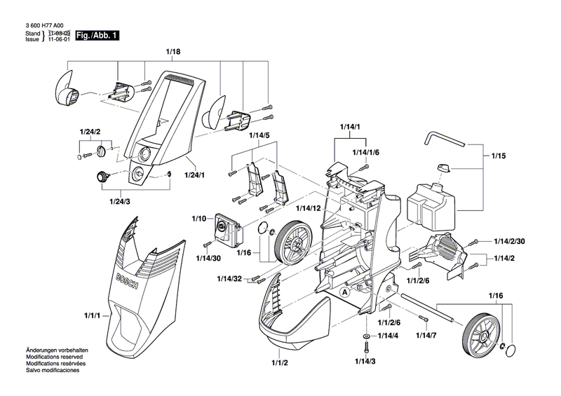 New Genuine Bosch F016F03562 Parts Set