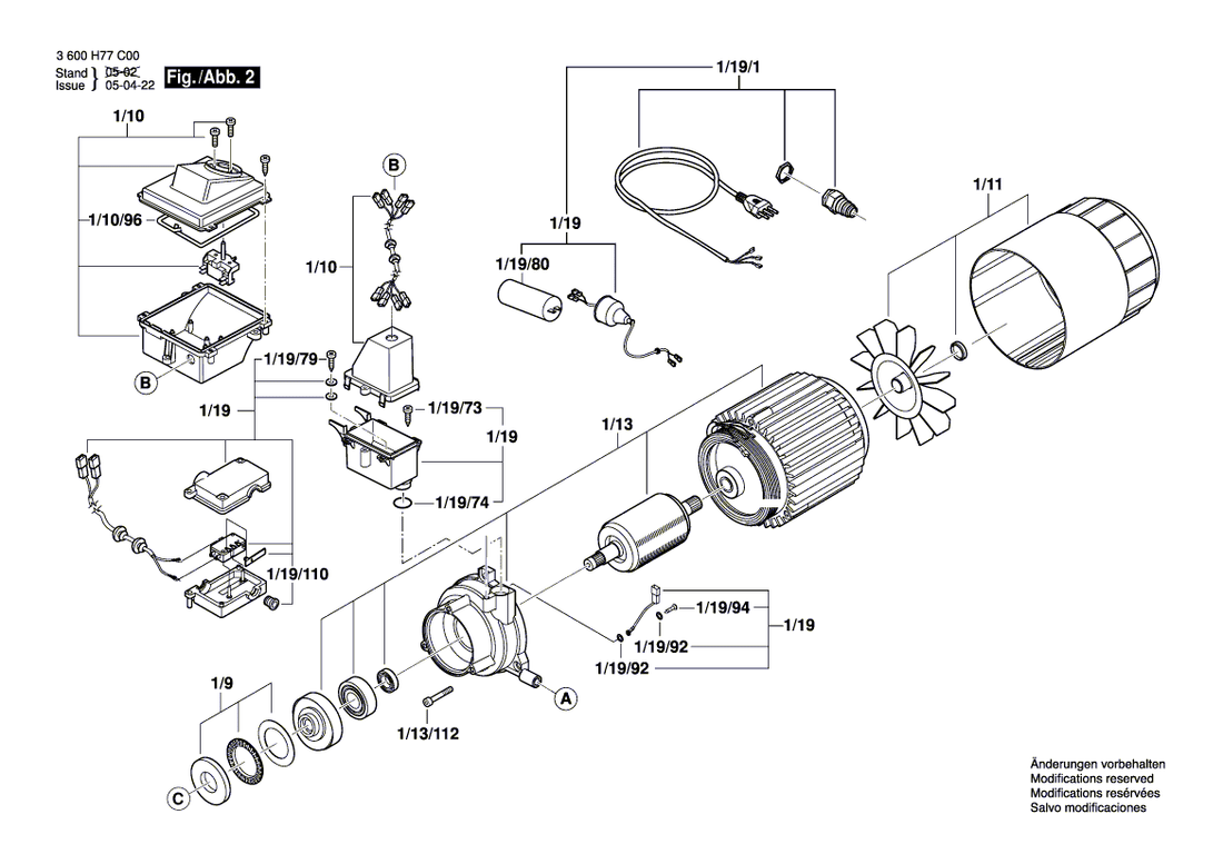 New Genuine Bosch F016F03583 Handle