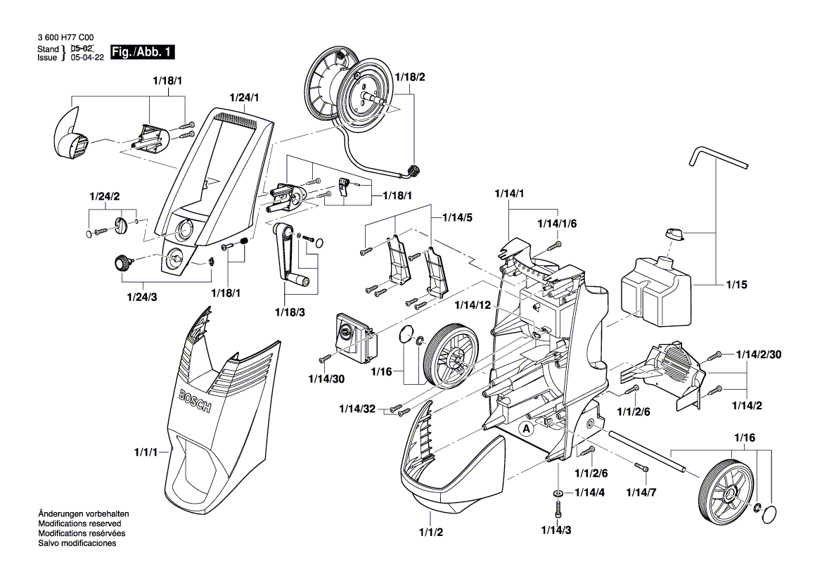 New Genuine Bosch F016F03584 Control Head
