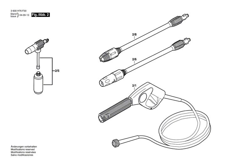 New Genuine Bosch F016F03852 Power supply cord