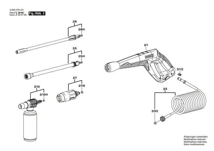 New Genuine Bosch F016F03892 Jet Pipe