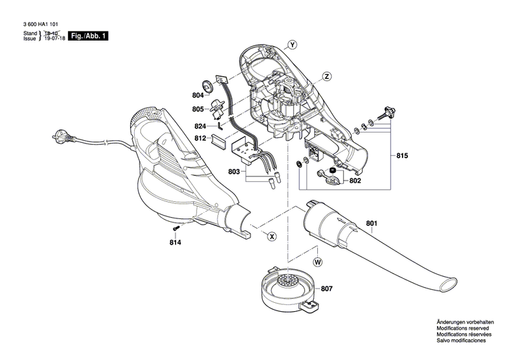 New Genuine Bosch F016F04202 Blower tube