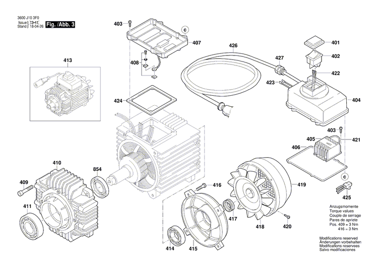 New Genuine Bosch F016F04339 Pump head