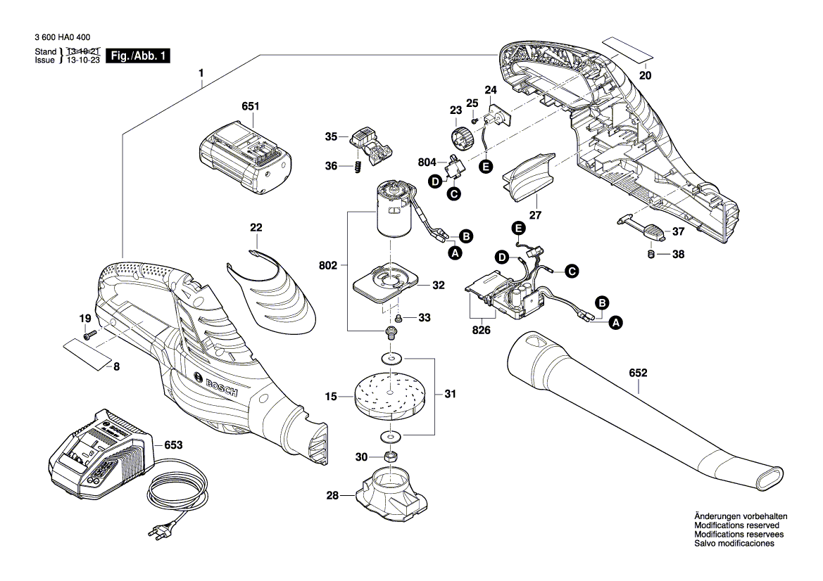 New Genuine Bosch F016F04384 Motor assembly