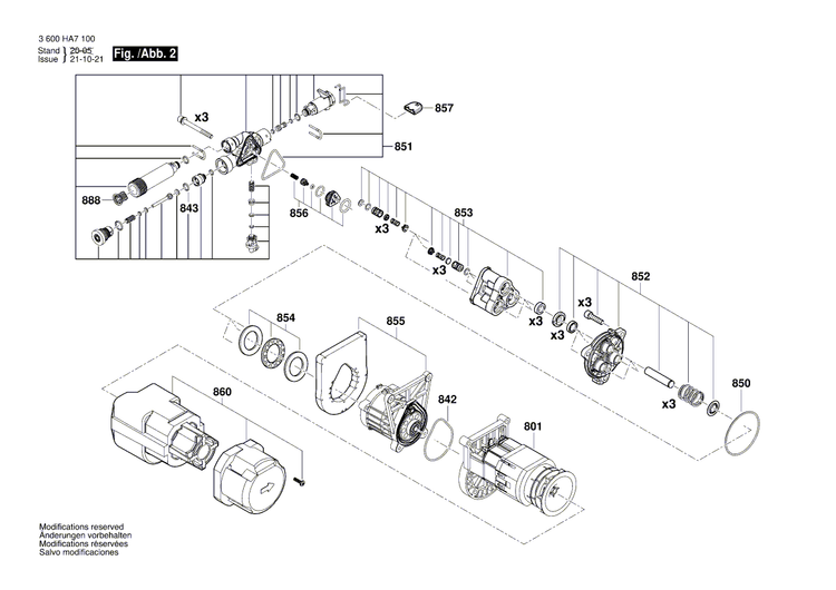 New Genuine Bosch F016F04446 Gear Box