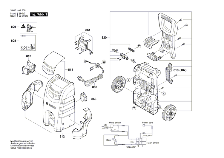 New Genuine Bosch F016F04457 Motor