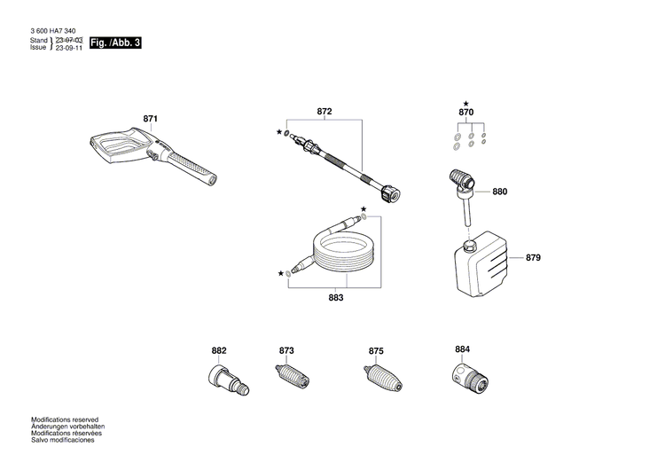 New Genuine Bosch F016F04483 Power supply cord