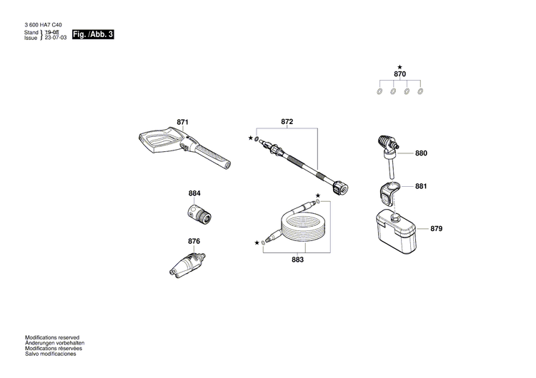 New Genuine Bosch F016F04486 Power supply cord