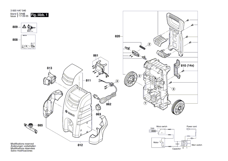 New Genuine Bosch F016F04574 Motor