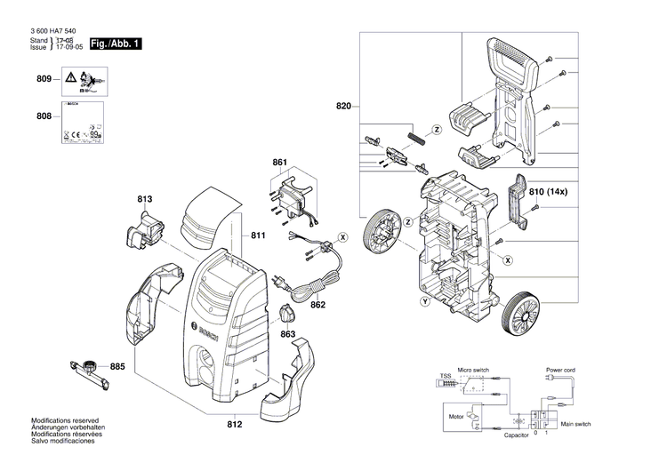 New Genuine Bosch F016F04574 Motor