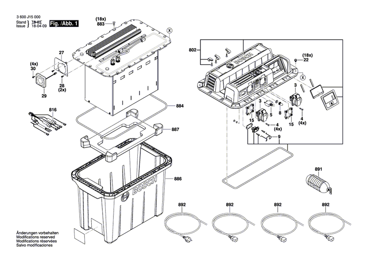 New Genuine Bosch F016F04768 Screw