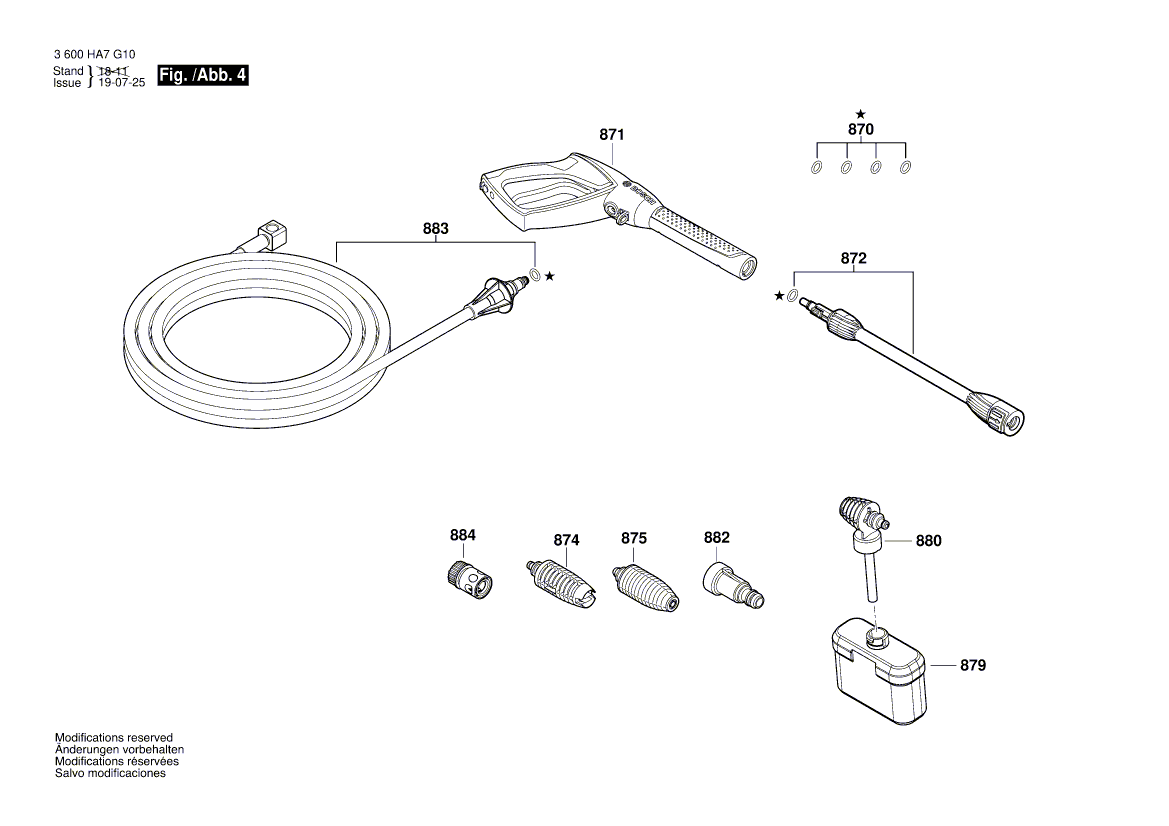 New Genuine Bosch F016F04971 Power supply cord