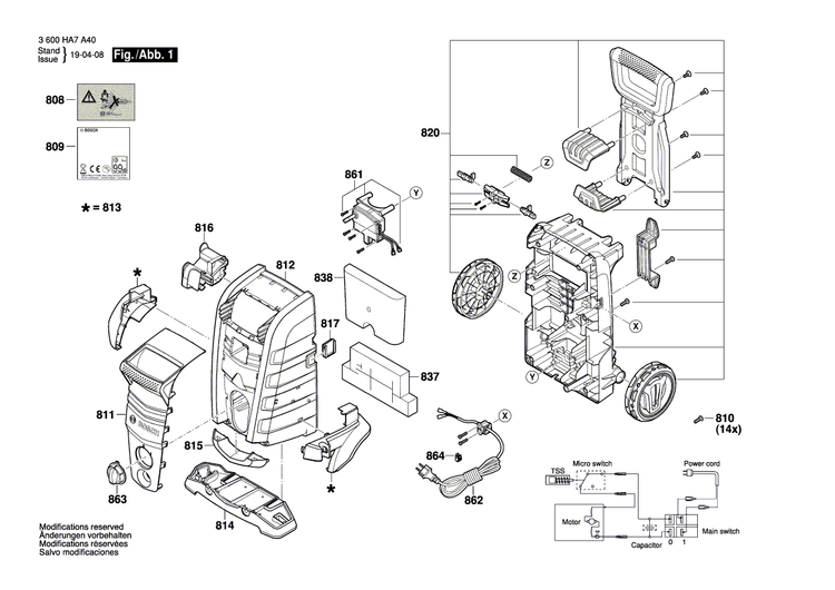 New Genuine Bosch F016F05005 front cover