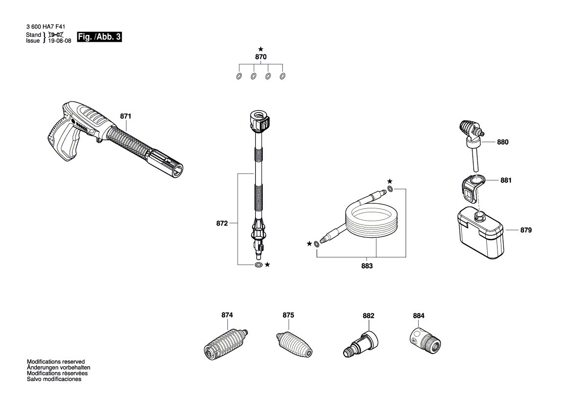 New Genuine Bosch F016F05029 High pressure foam nozzle