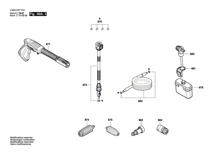 New Genuine Bosch F016F05029 High pressure foam nozzle