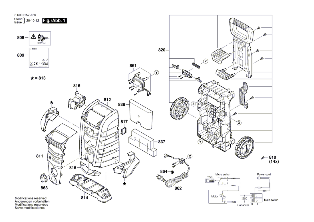 New Genuine Bosch F016F05064 Switch Box