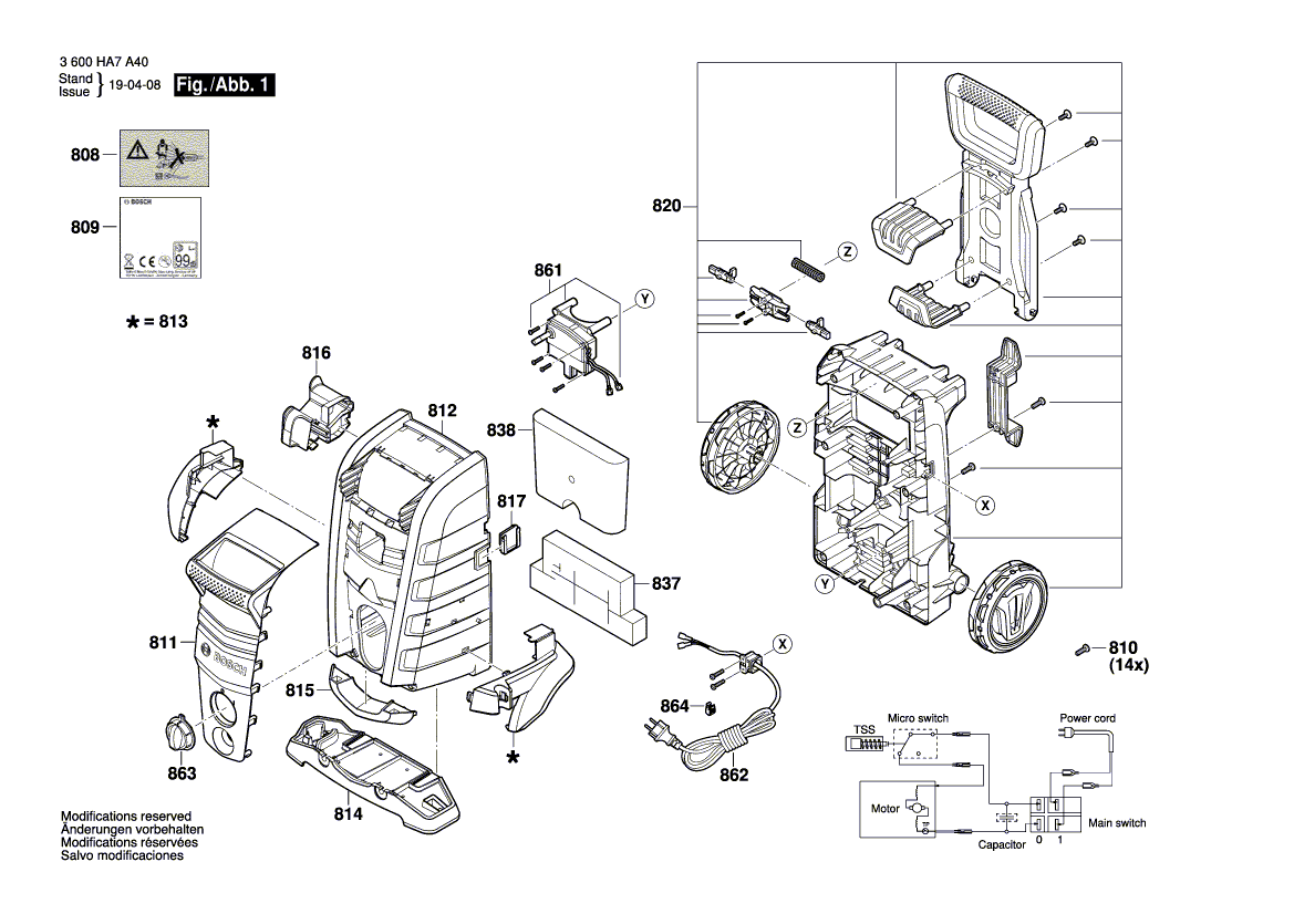 New Genuine Bosch F016F05258 front cover