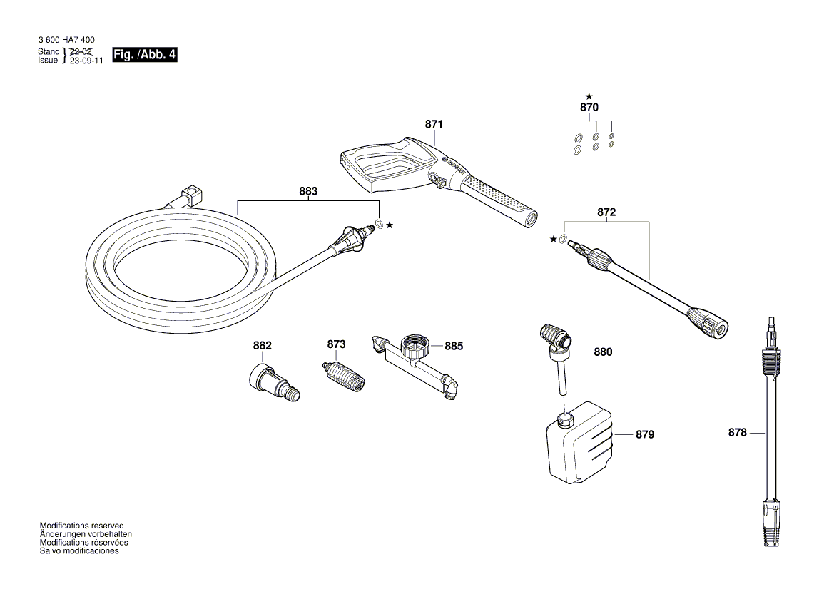 New Genuine Bosch F016F05360 High-Pressure Hose