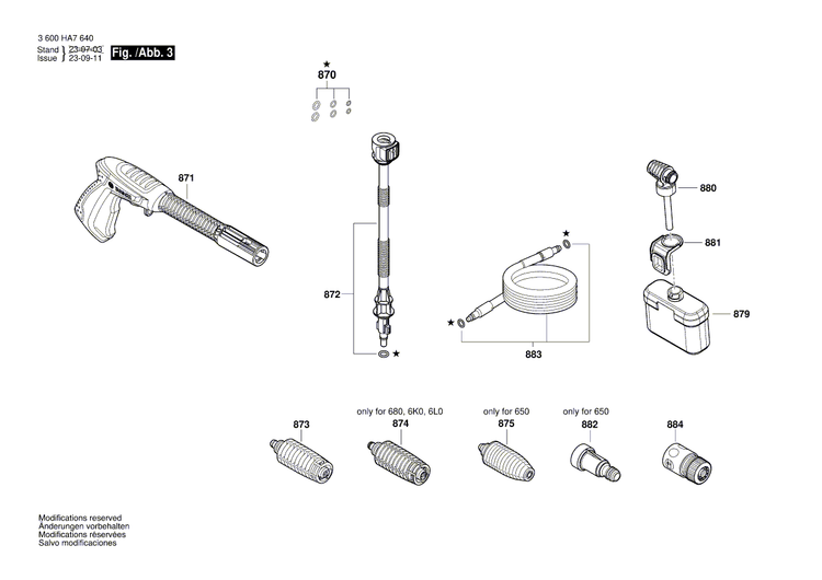 New Genuine Bosch F016F05401 Wide Angle Nozzle