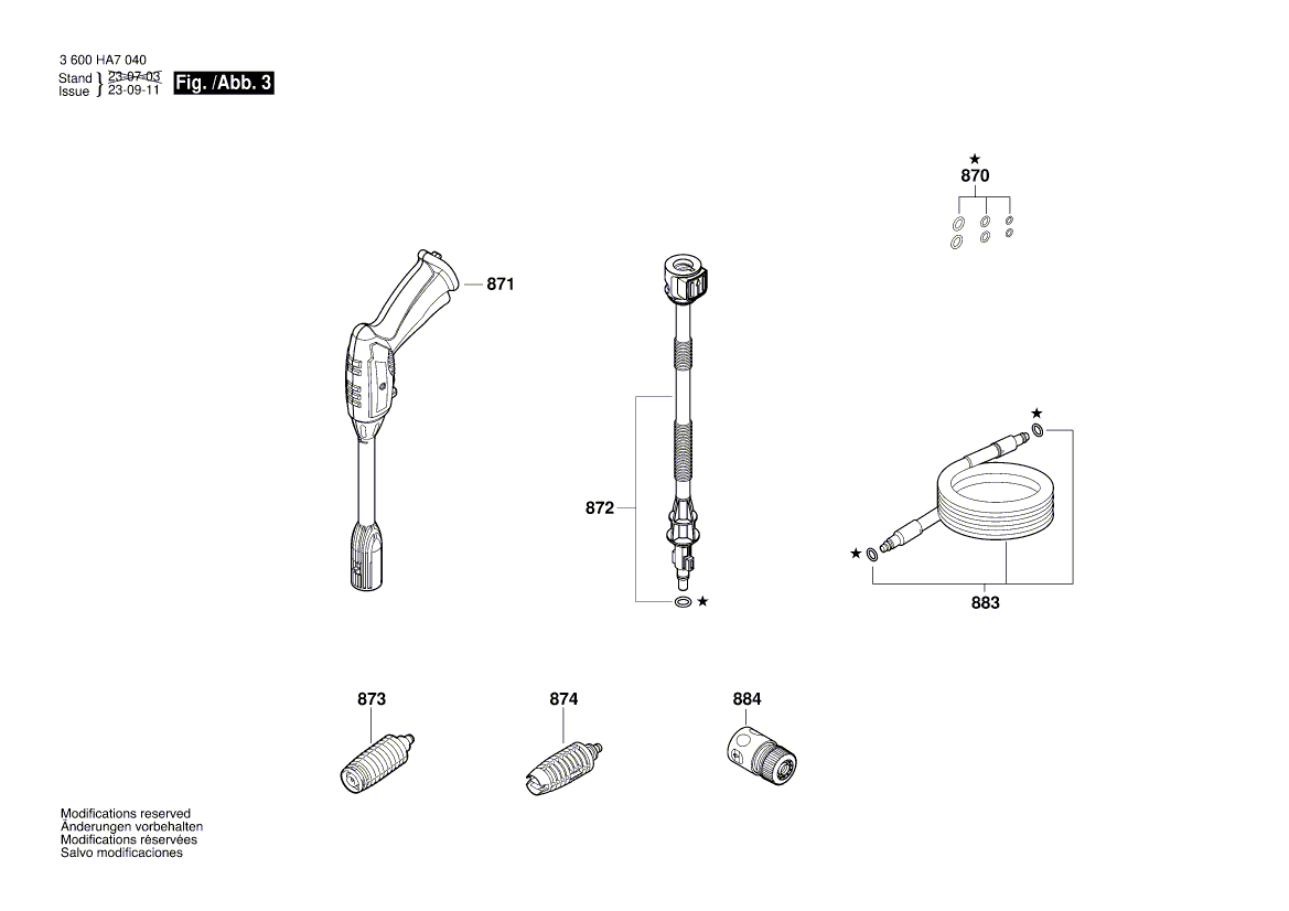 New Genuine Bosch F016F05406 Wide Angle Nozzle