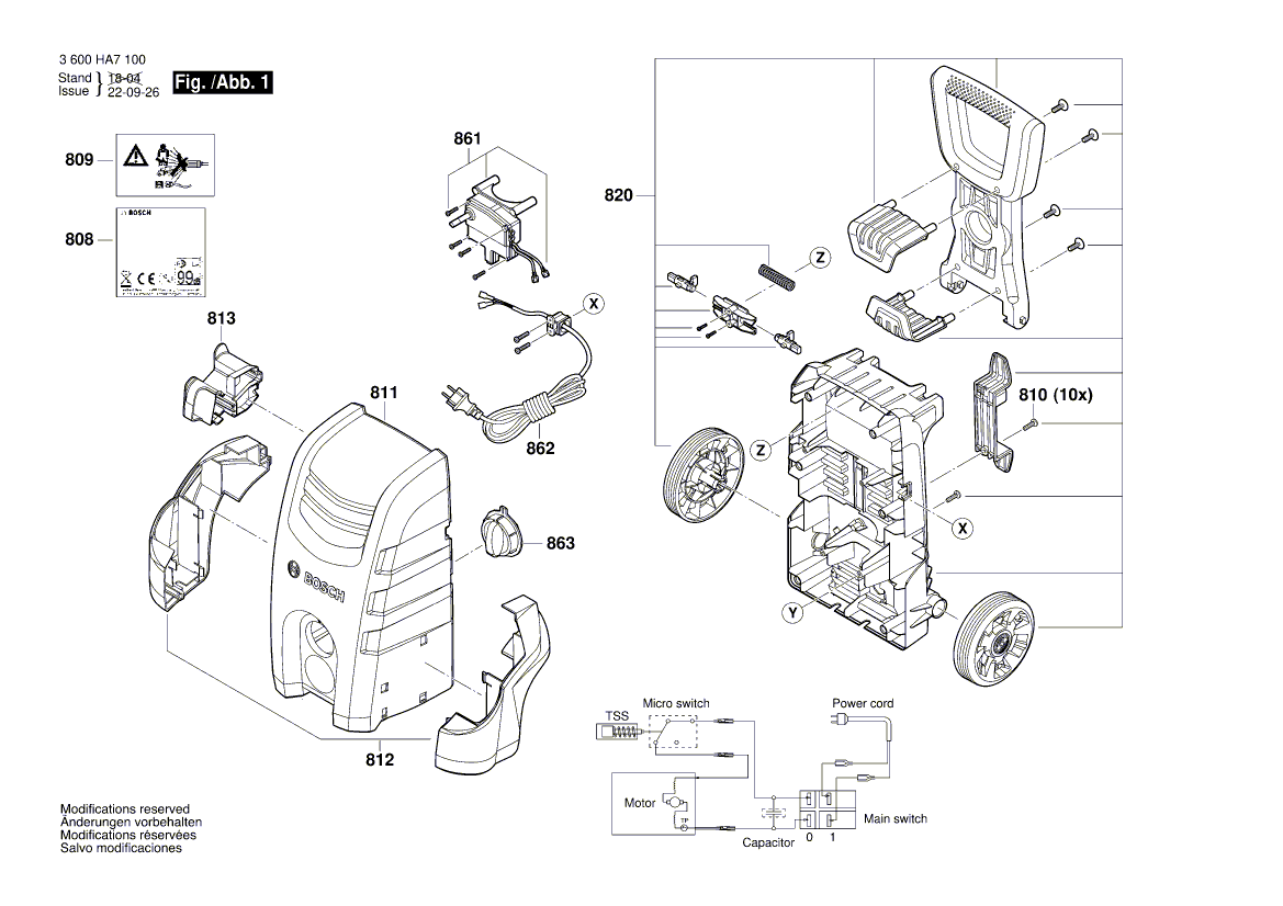 New Genuine Bosch F016F05450 Motor cover