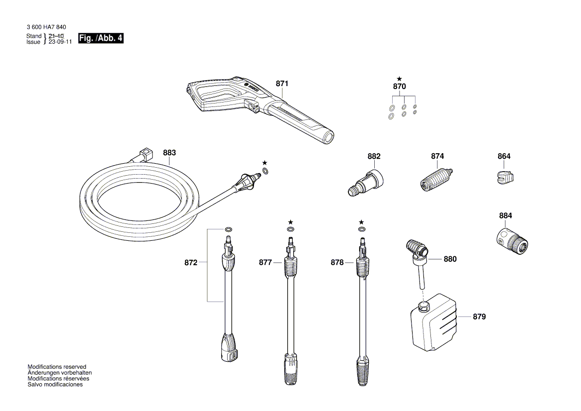New Genuine Bosch F016F05490 Power supply cord