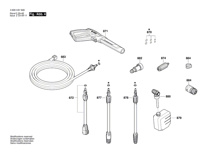 New Genuine Bosch F016F05490 Power supply cord