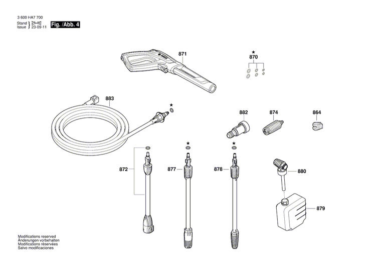New Genuine Bosch F016F05494 Vario Jet Fan Lance